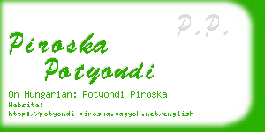 piroska potyondi business card